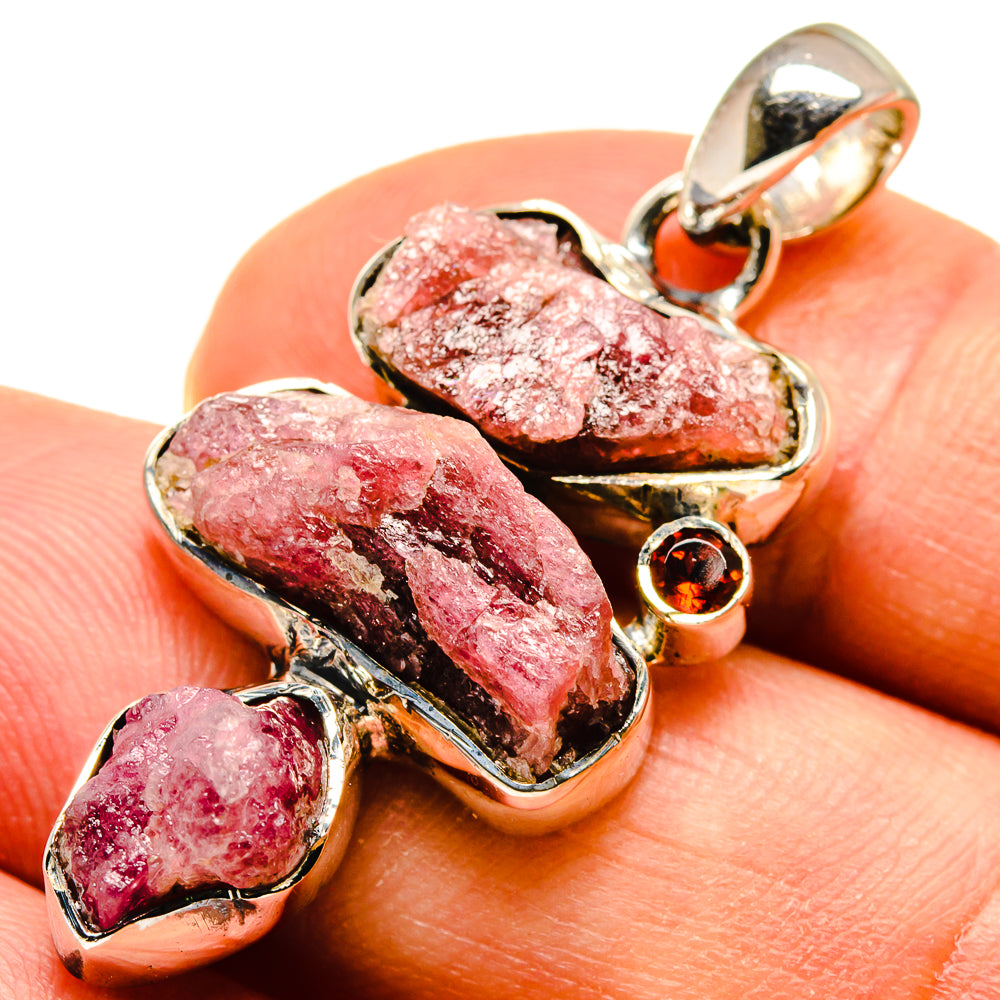 Pink Tourmaline Pendants handcrafted by Anasilvercos - PD737826