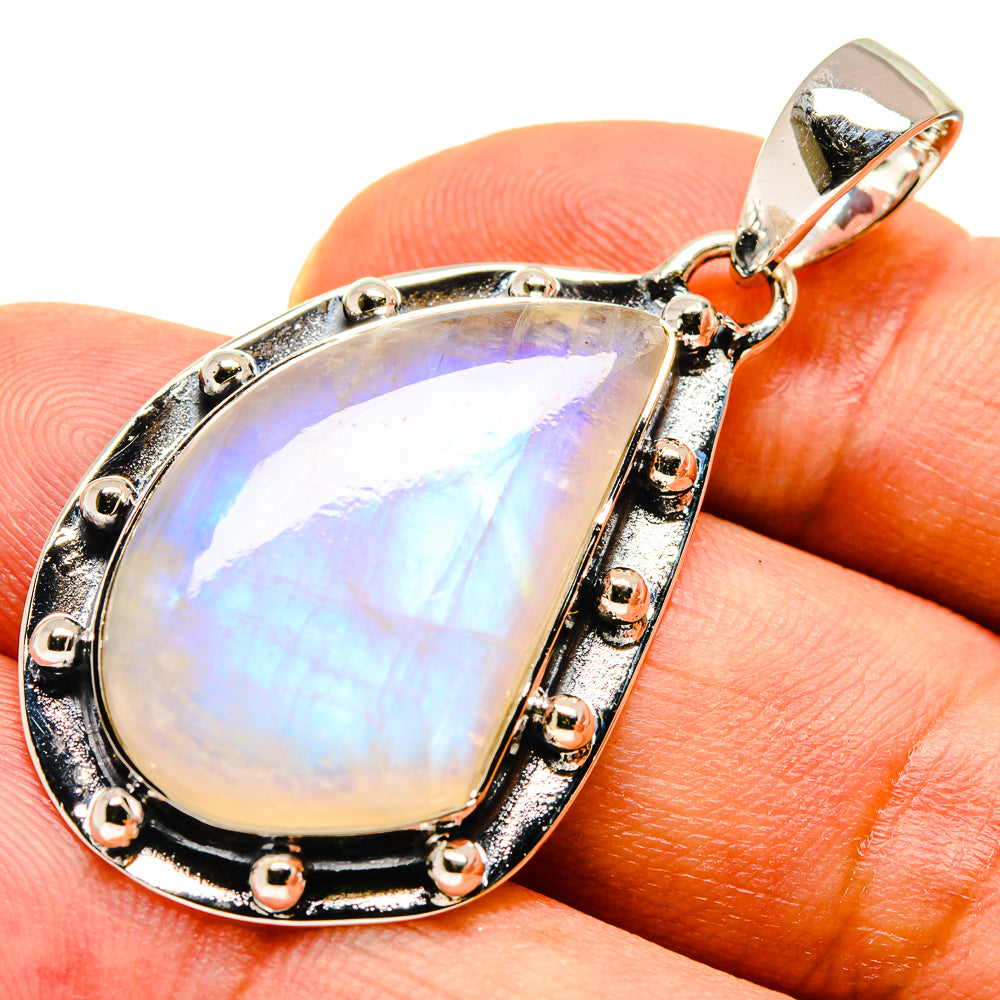 Rainbow Moonstone Pendants handcrafted by Anasilvercos - PD737835