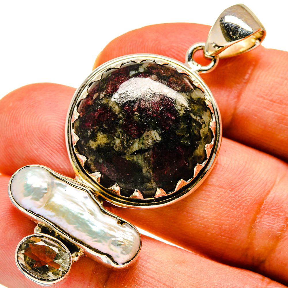 Russian Eudialyte Pendants handcrafted by Anasilvercos - PD737849