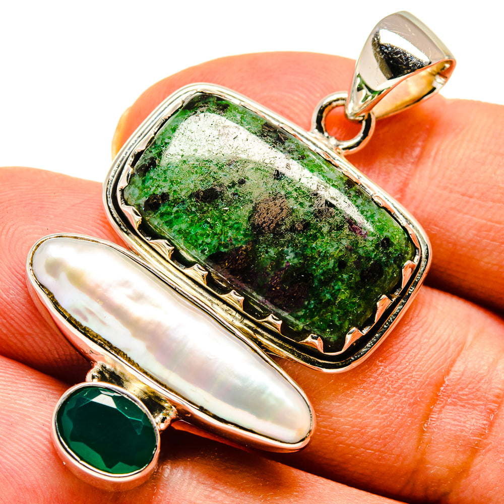 Ruby Zoisite Pendants handcrafted by Anasilvercos - PD737863