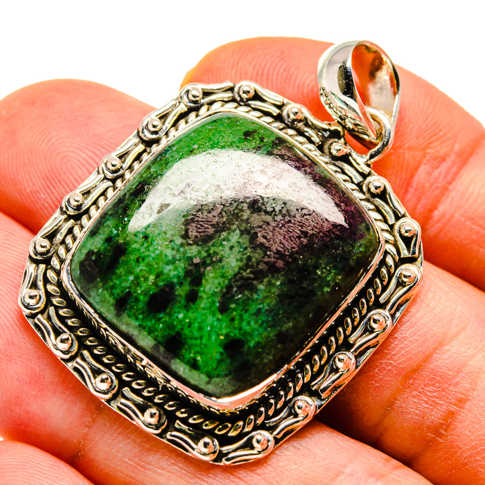 Ruby Zoisite Pendants handcrafted by Anasilvercos - PD737896