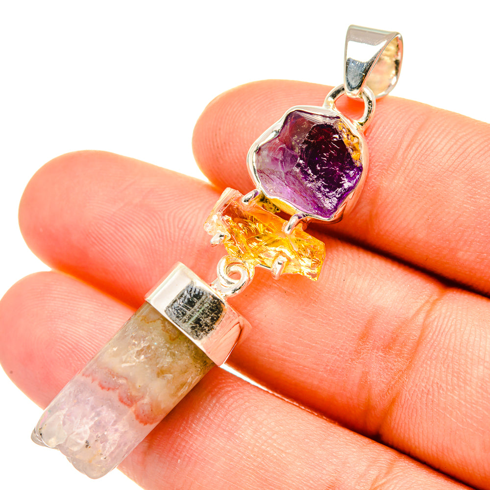 Amethyst Stalactite Pendants handcrafted by Anasilvercos - PD7379