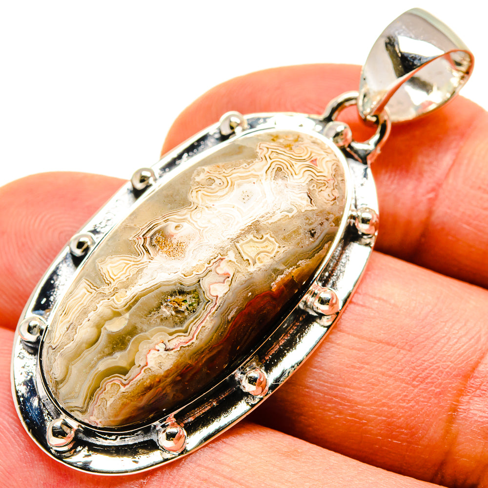 Laguna Lace Agate Pendants handcrafted by Anasilvercos - PD737970