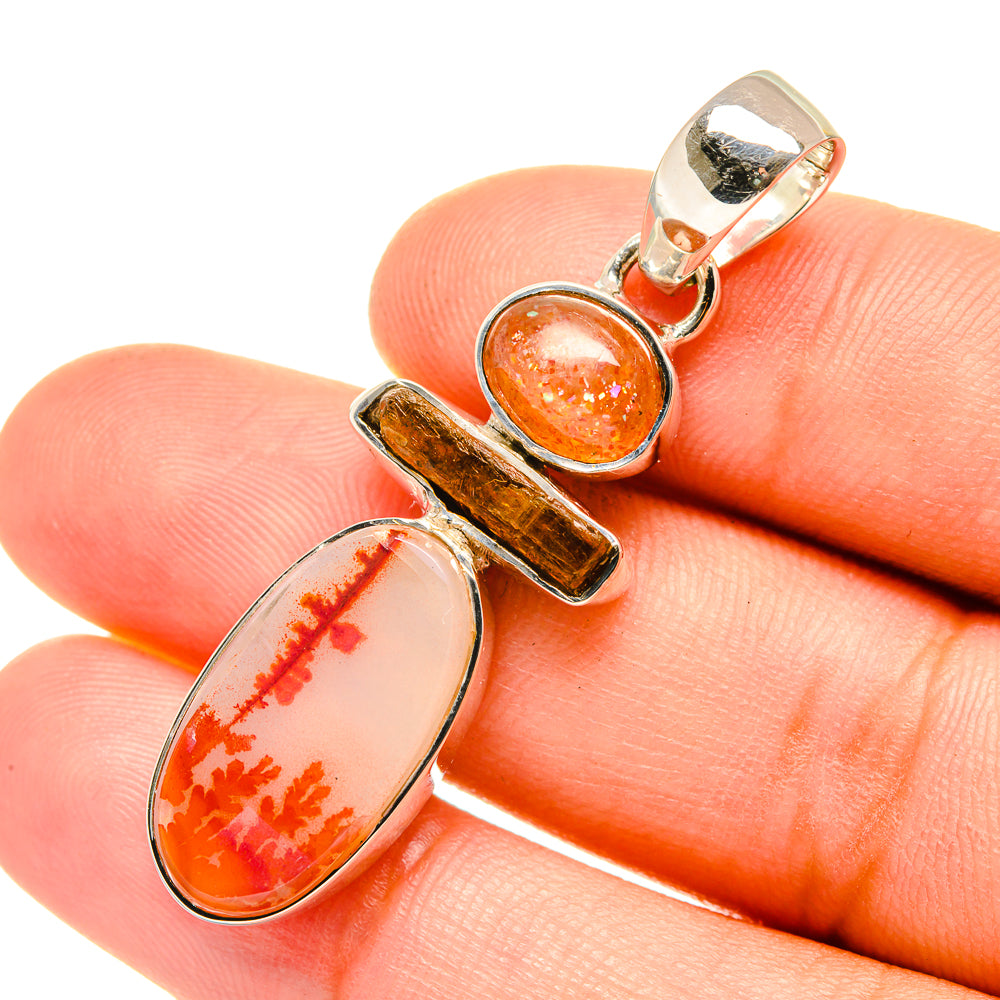Scenic Dendritic Agate Pendants handcrafted by Anasilvercos - PD7382