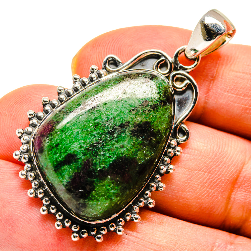 Ruby Zoisite Pendants handcrafted by Anasilvercos - PD738534