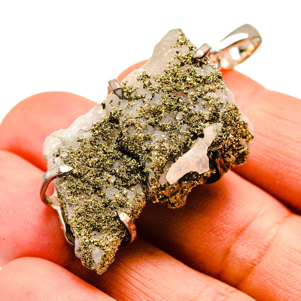 Quartz Pyrite Pendants handcrafted by Anasilvercos - PD738769