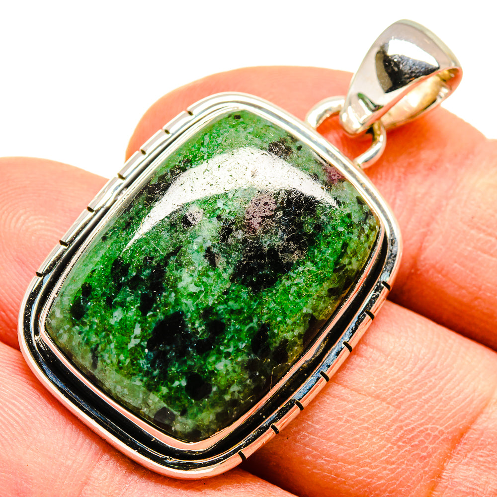 Ruby Zoisite Pendants handcrafted by Anasilvercos - PD738832