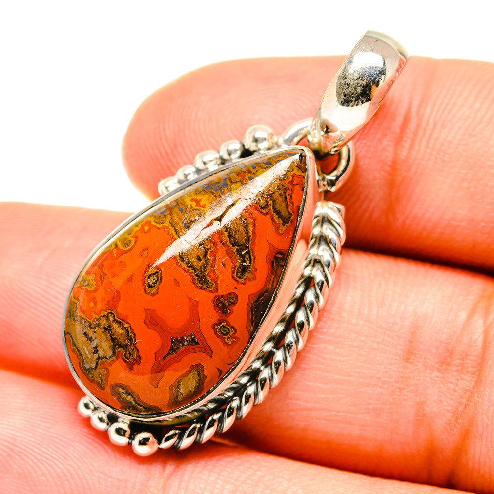 Moroccan Agate Pendants handcrafted by Anasilvercos - PD7389