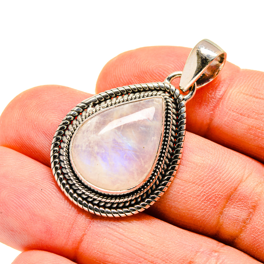 Rainbow Moonstone Pendants handcrafted by Anasilvercos - PD738938
