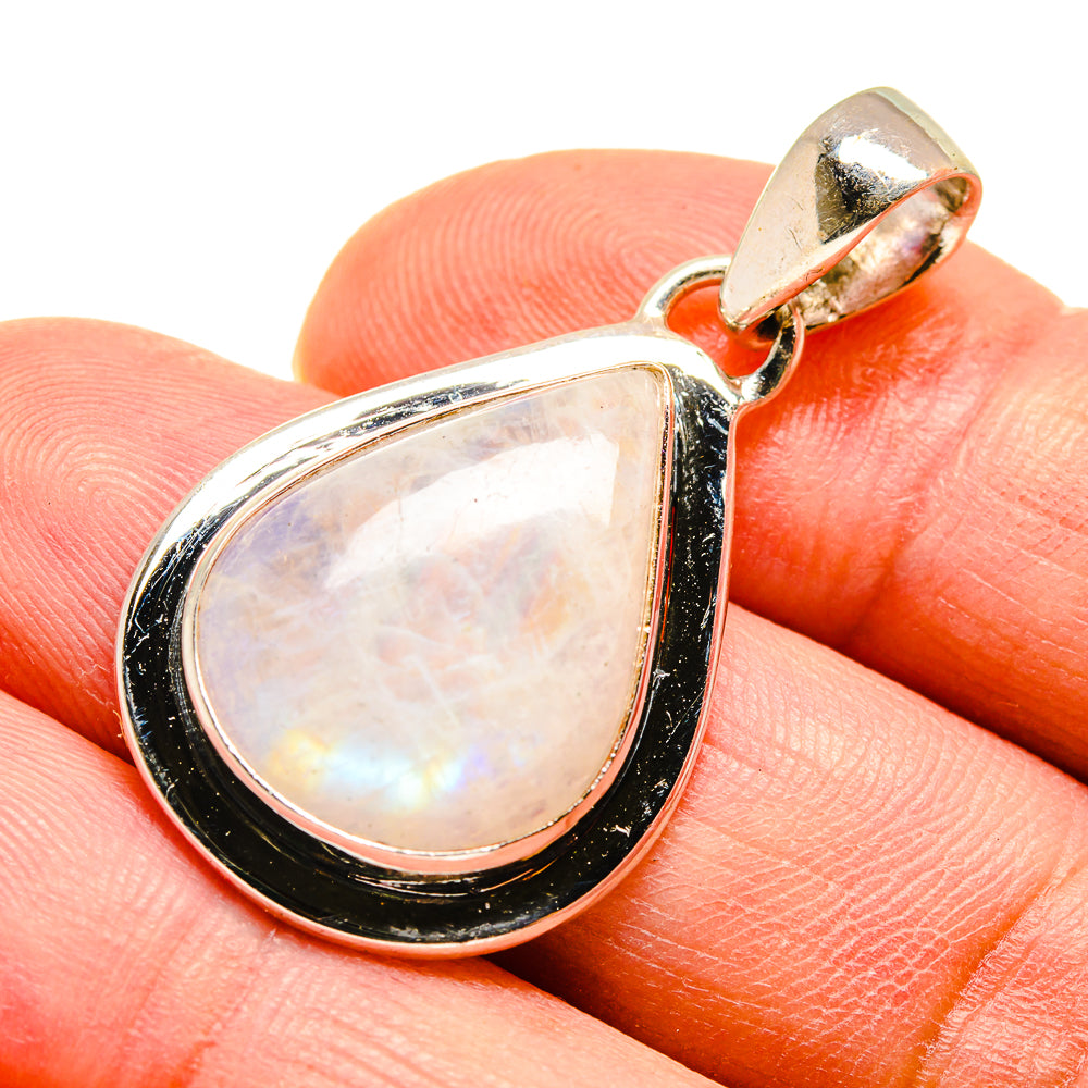 Rainbow Moonstone Pendants handcrafted by Anasilvercos - PD738969