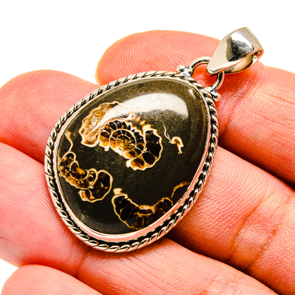 Marston Marble Fossil Pendants handcrafted by Anasilvercos - PD738991