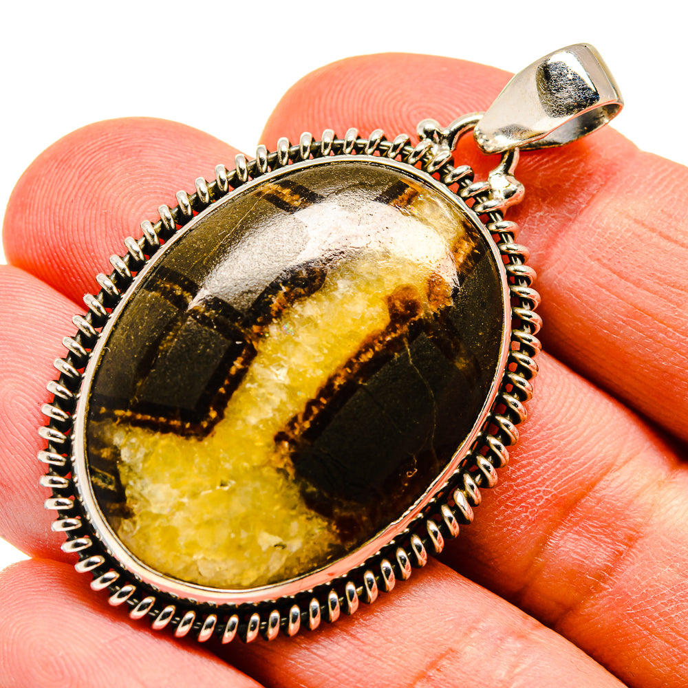 Septarian Nodule Pendants handcrafted by Anasilvercos - PD739076