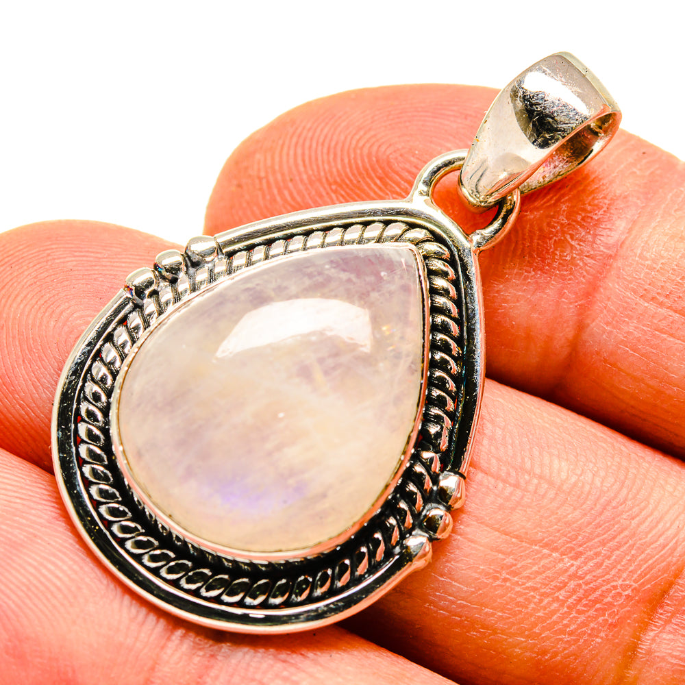 Rainbow Moonstone Pendants handcrafted by Anasilvercos - PD739159