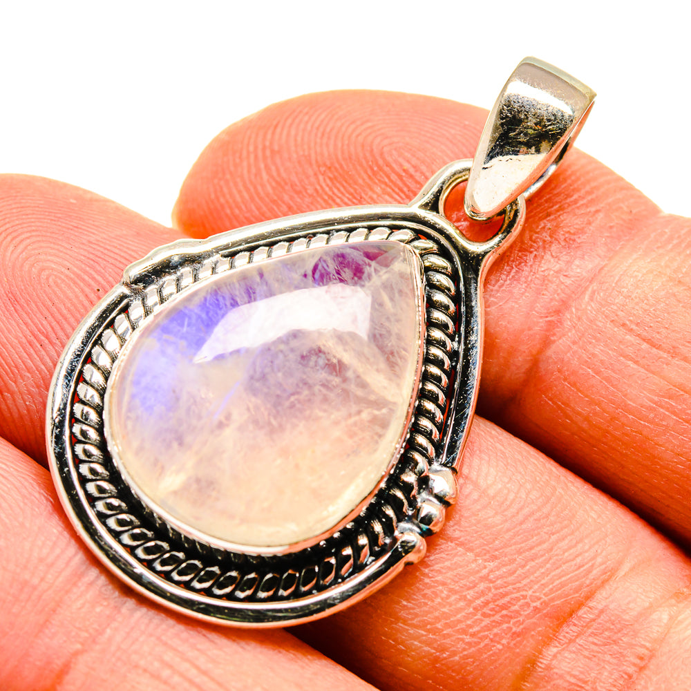 Rainbow Moonstone Pendants handcrafted by Anasilvercos - PD739162