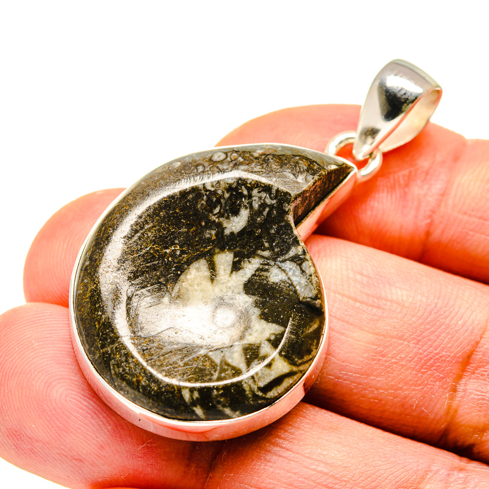 Orthoceras Fossil Pendants handcrafted by Anasilvercos - PD739436