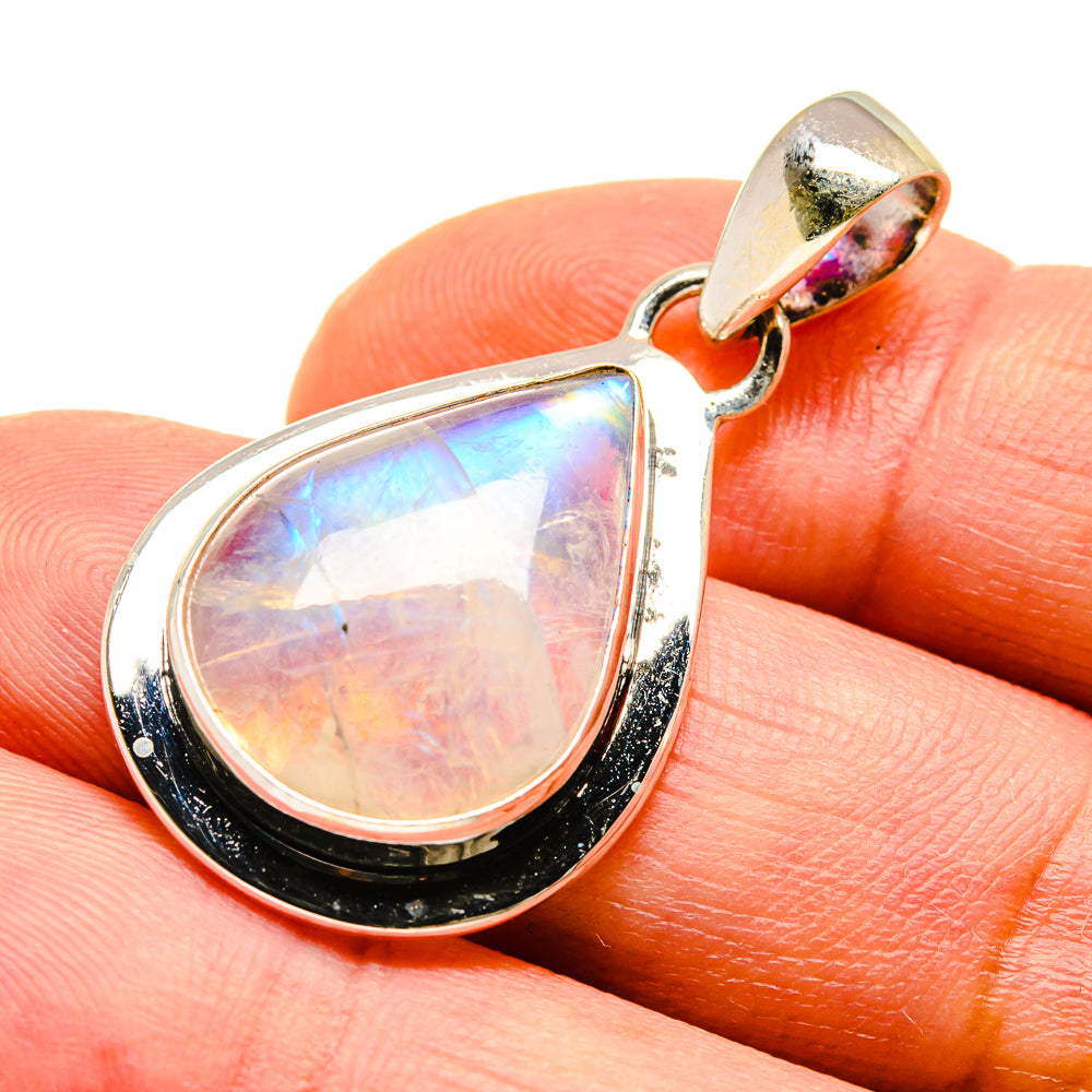 Rainbow Moonstone Pendants handcrafted by Anasilvercos - PD739449