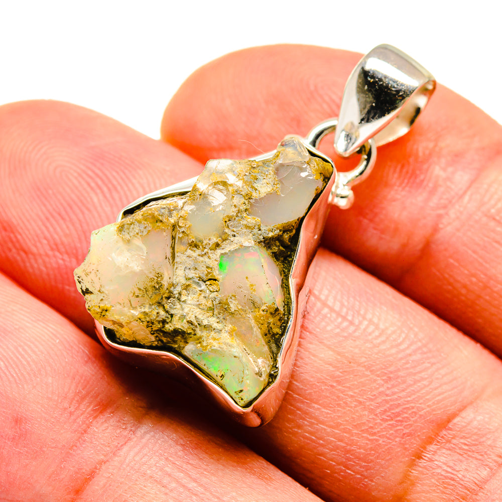 Ethiopian Opal Pendants handcrafted by Anasilvercos - PD739461