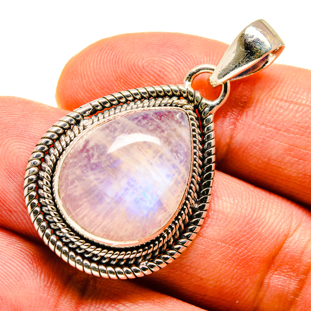 Rainbow Moonstone Pendants handcrafted by Anasilvercos - PD739546