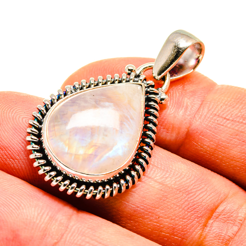 Rainbow Moonstone Pendants handcrafted by Anasilvercos - PD739547