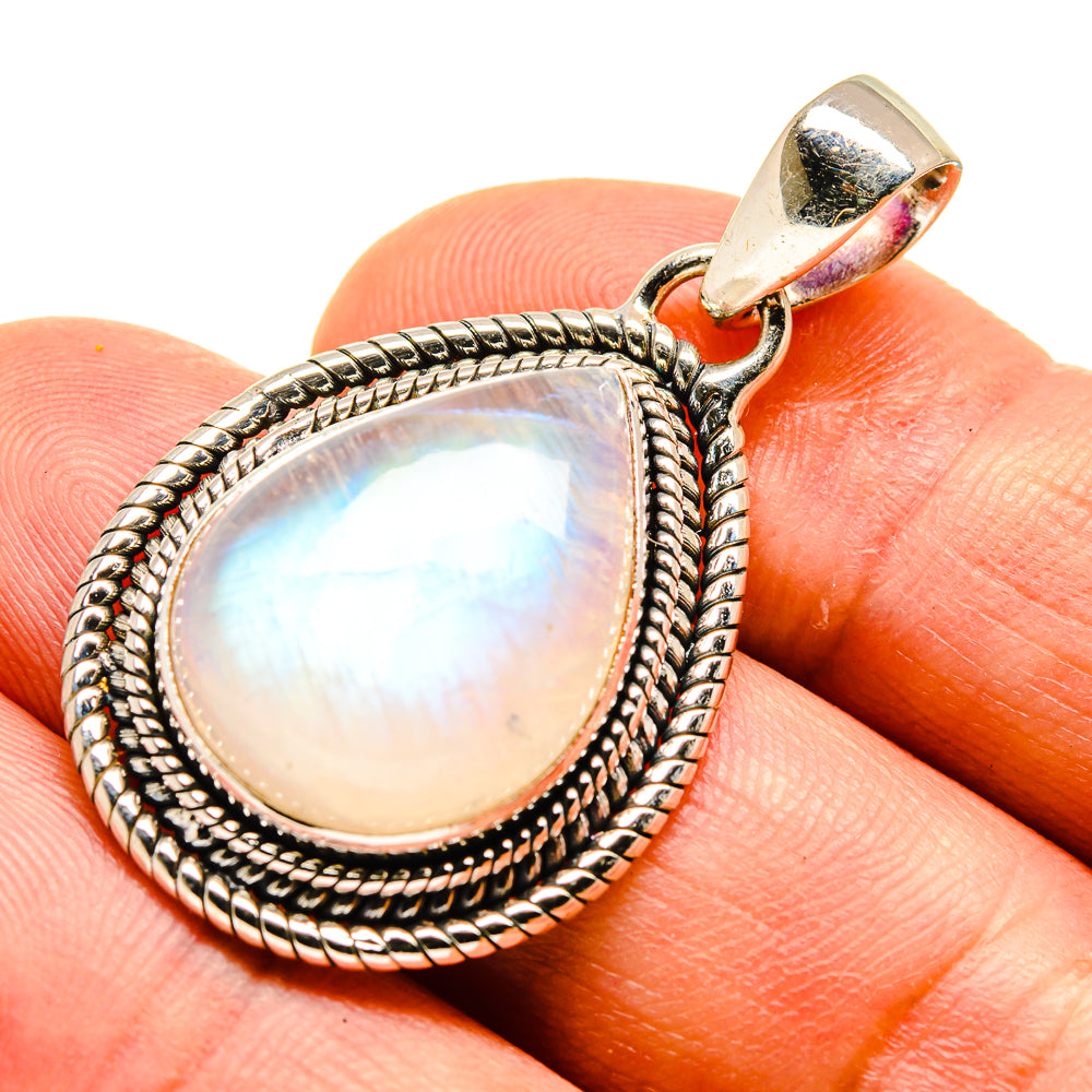 Rainbow Moonstone Pendants handcrafted by Anasilvercos - PD739566