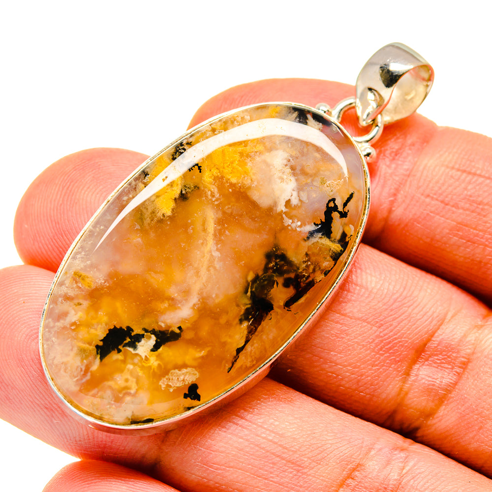 Plume Agate Pendants handcrafted by Anasilvercos - PD739583