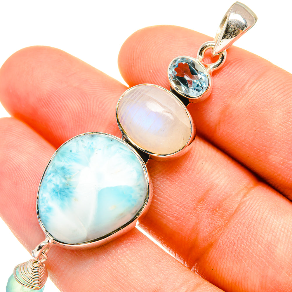 Larimar Pendants handcrafted by Anasilvercos - PD7396