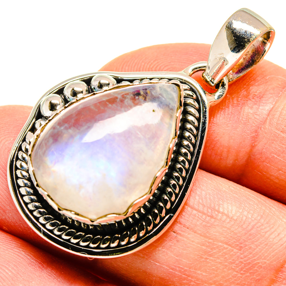 Rainbow Moonstone Pendants handcrafted by Anasilvercos - PD739694