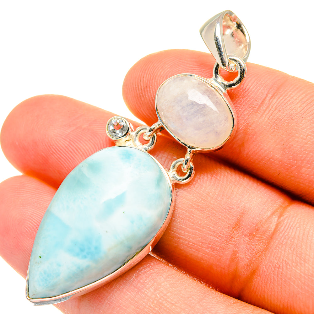 Larimar Pendants handcrafted by Anasilvercos - PD7397