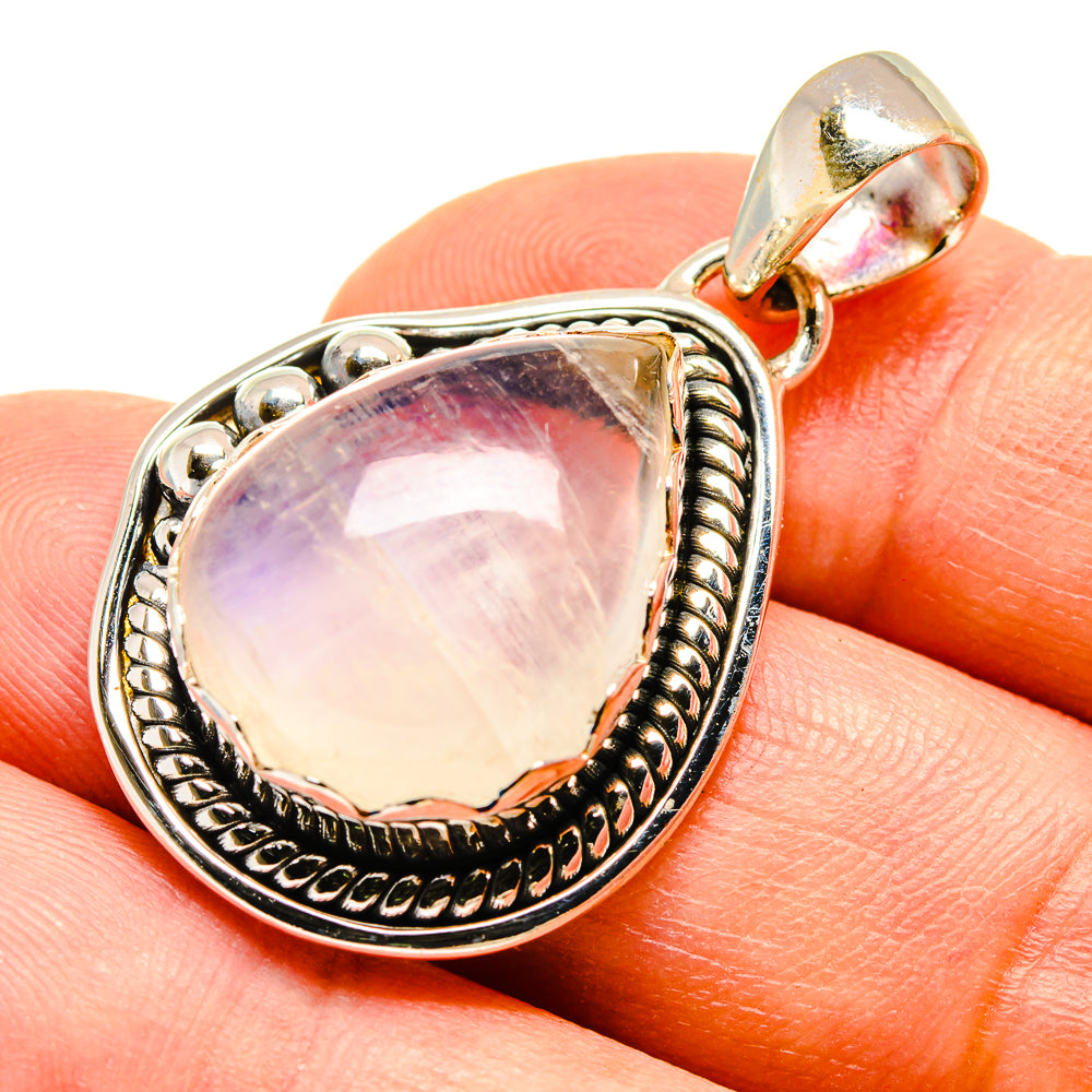 Rainbow Moonstone Pendants handcrafted by Anasilvercos - PD739704