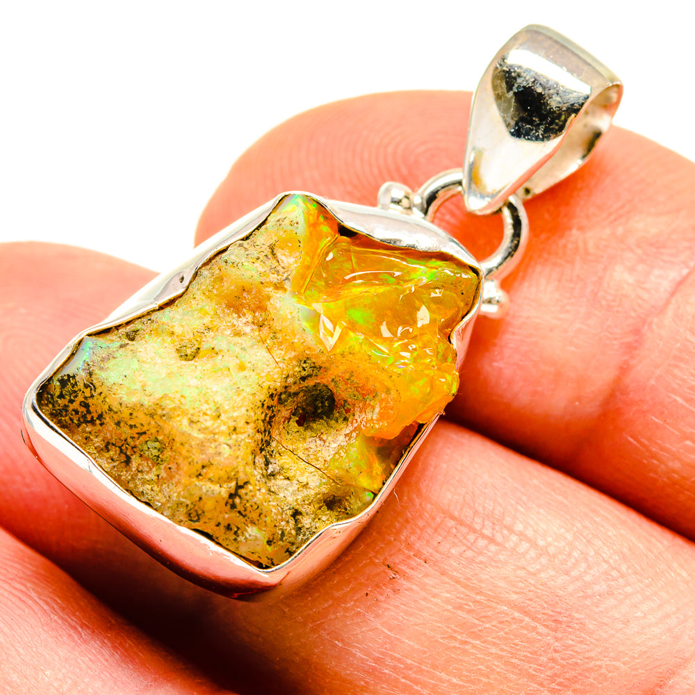 Ethiopian Opal Pendants handcrafted by Anasilvercos - PD739712