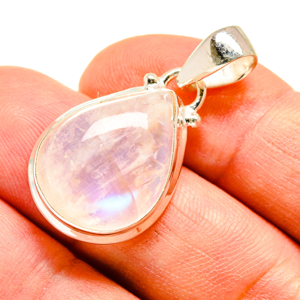 Rainbow Moonstone Pendants handcrafted by Anasilvercos - PD739714