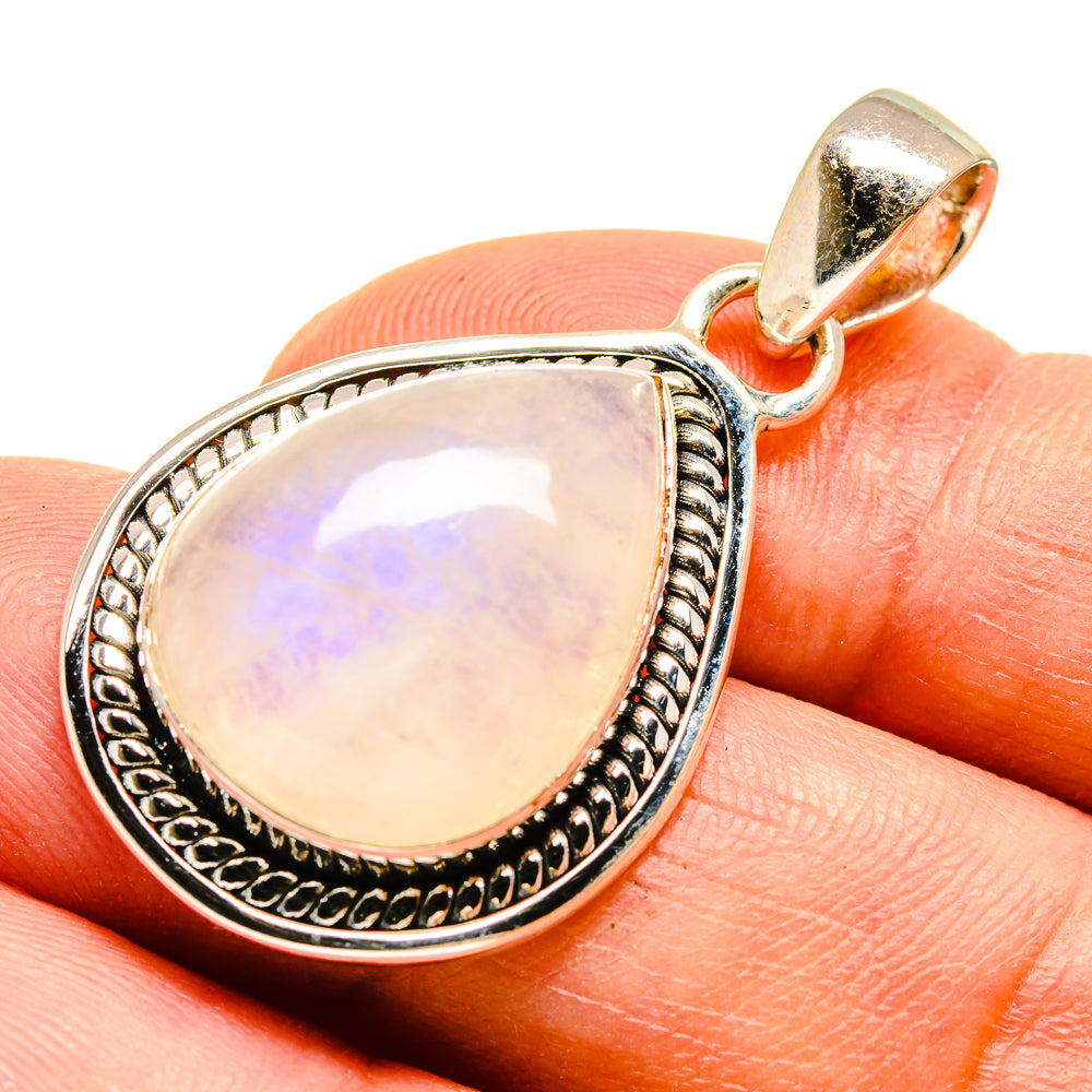 Rainbow Moonstone Pendants handcrafted by Anasilvercos - PD739717
