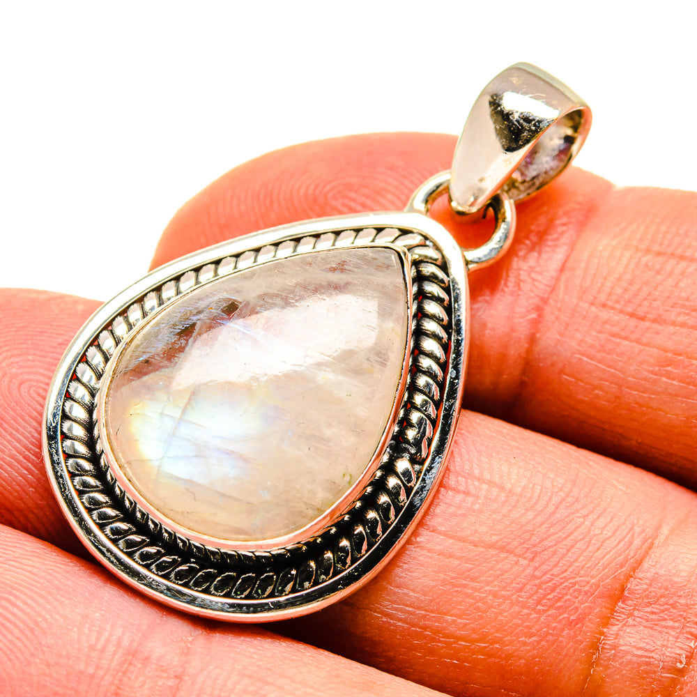 Rainbow Moonstone Pendants handcrafted by Anasilvercos - PD739834