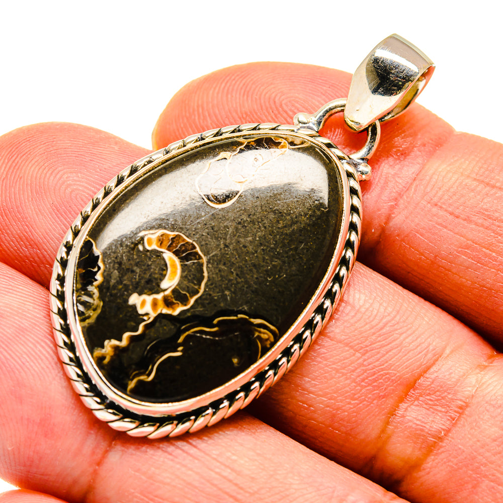 Marston Marble Fossil Pendants handcrafted by Anasilvercos - PD739917
