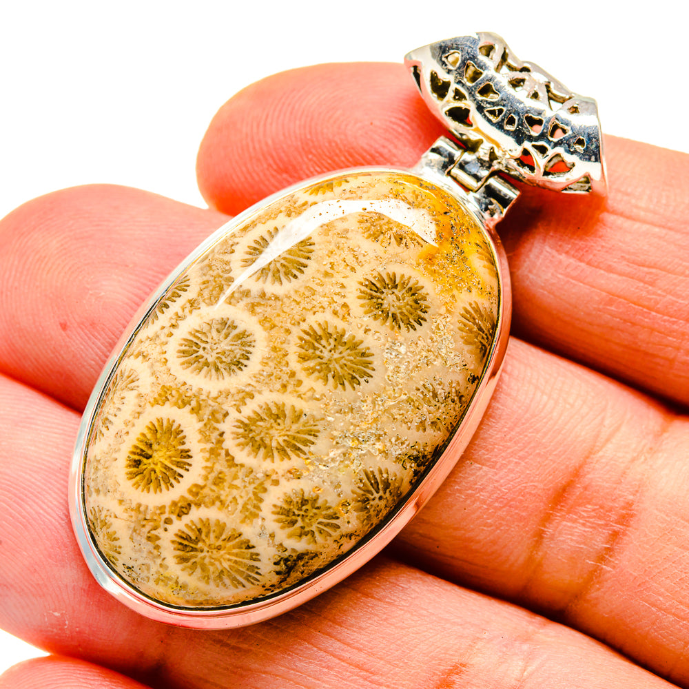 Fossil Coral Pendants handcrafted by Anasilvercos - PD739972