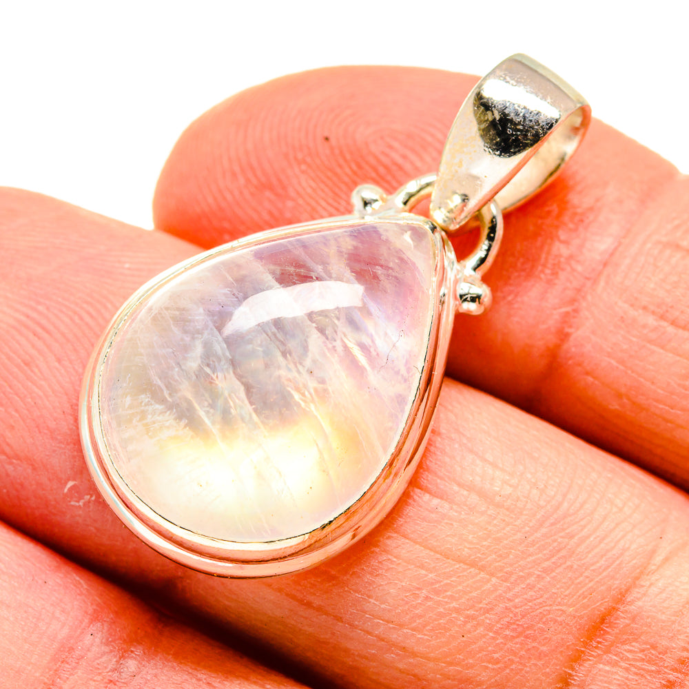 Rainbow Moonstone Pendants handcrafted by Anasilvercos - PD739980