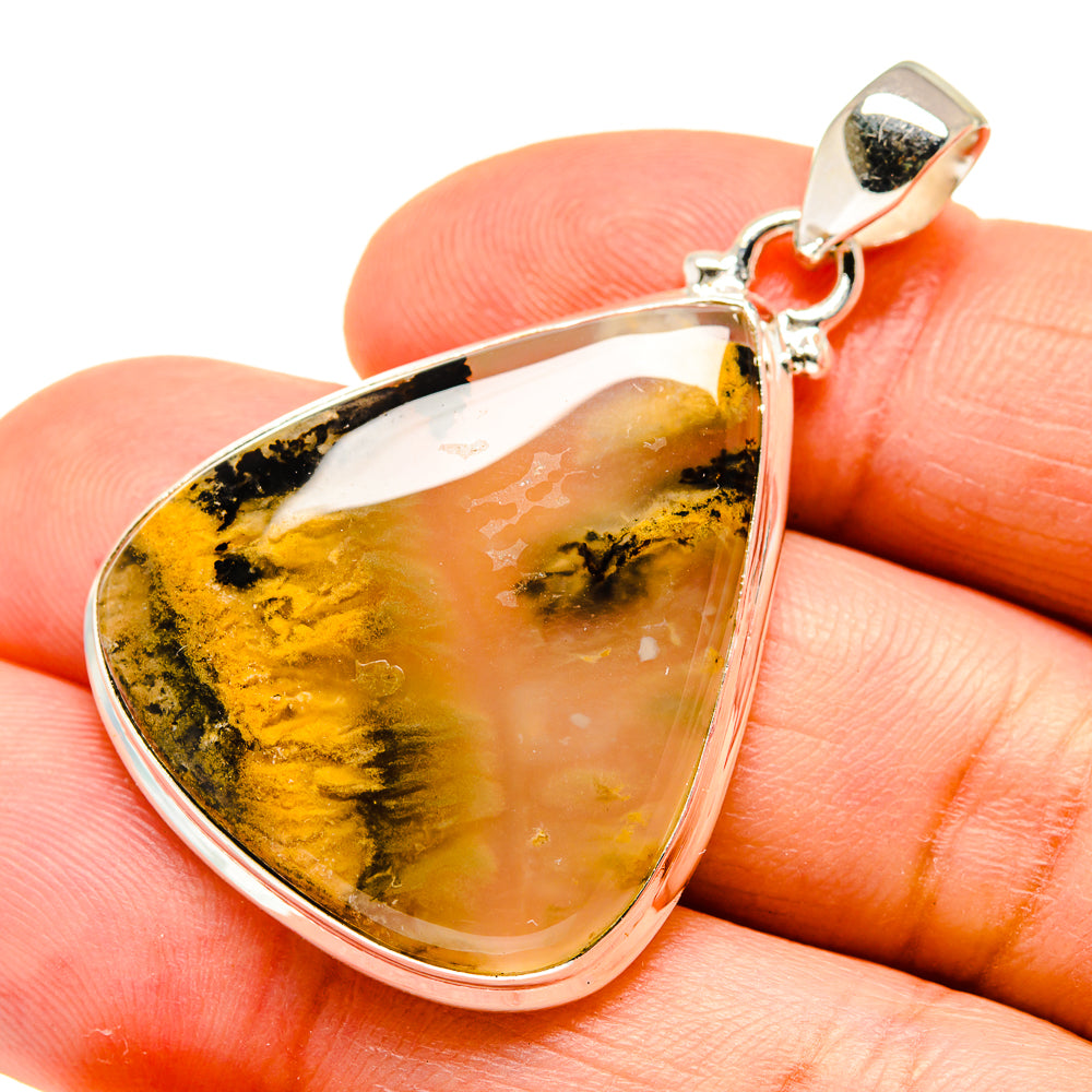 Plume Agate Pendants handcrafted by Anasilvercos - PD740030