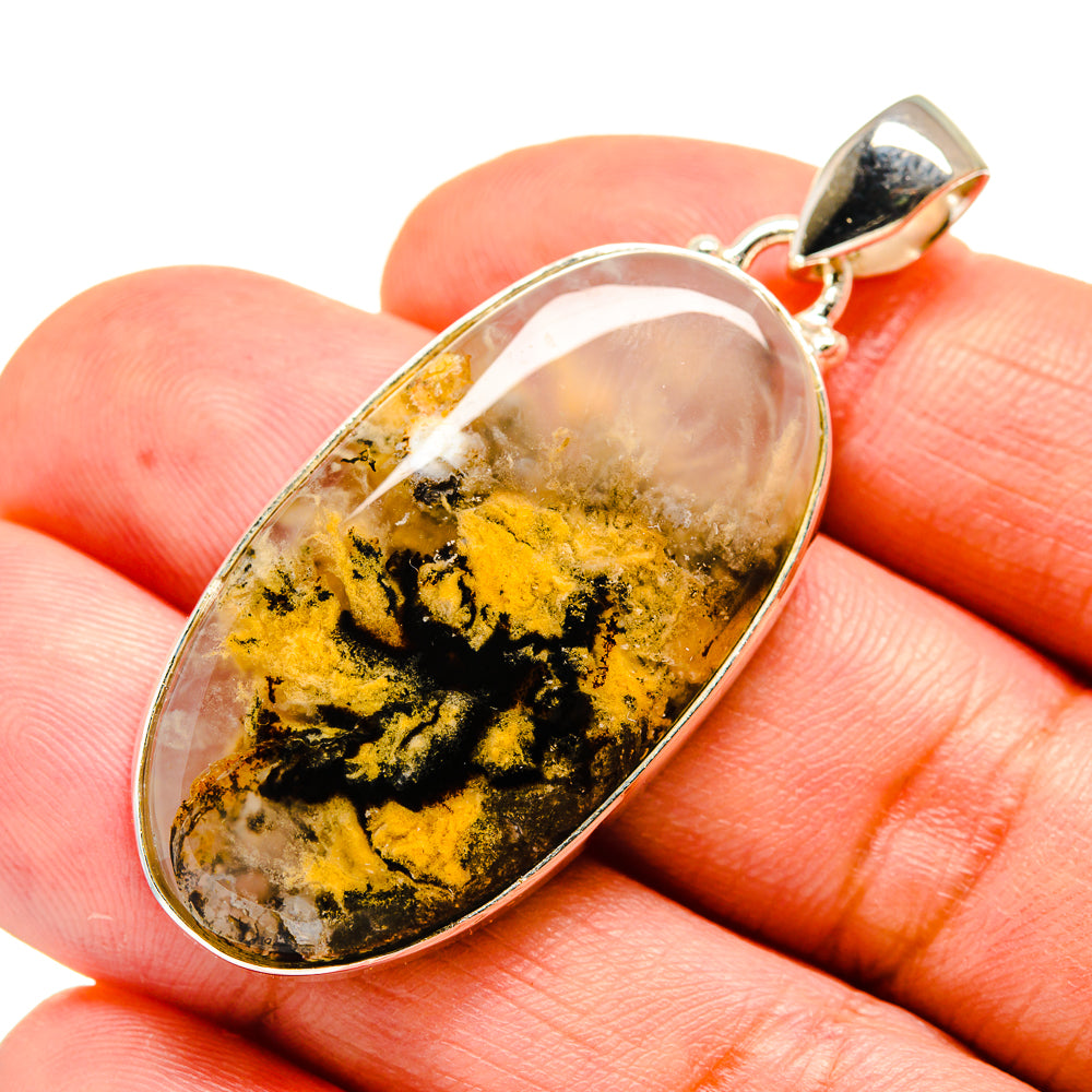 Plume Agate Pendants handcrafted by Anasilvercos - PD740109