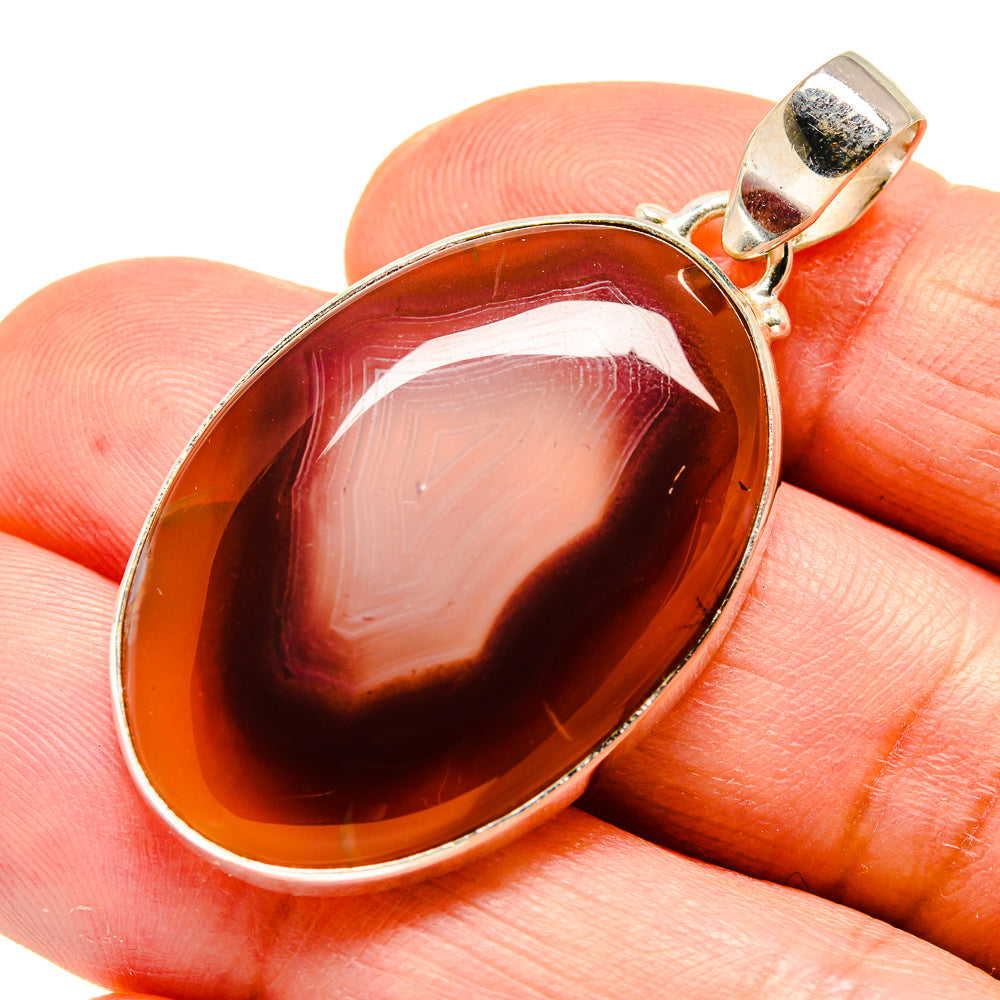 Botswana Agate Pendants handcrafted by Anasilvercos - PD740144