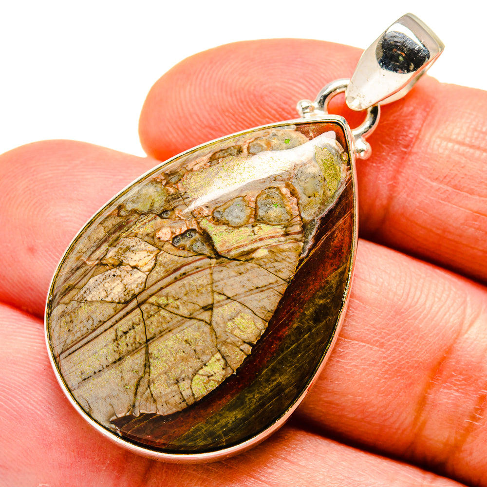 Mushroom Rhyolite Pendants handcrafted by Anasilvercos - PD740212