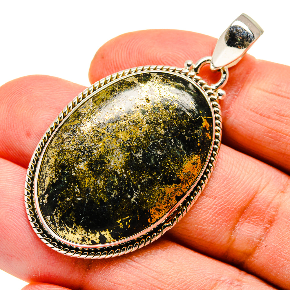 Feder Pyrite Pendants handcrafted by Anasilvercos - PD740274