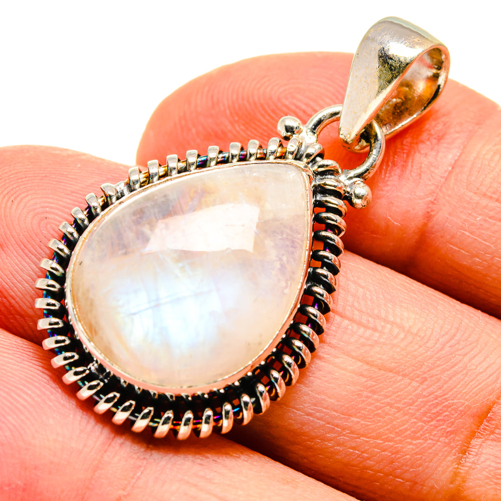 Rainbow Moonstone Pendants handcrafted by Anasilvercos - PD740290
