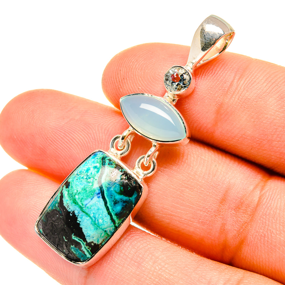 Shattuckite Pendants handcrafted by Anasilvercos - PD7403