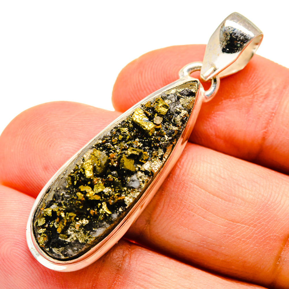 Pyrite Pendants handcrafted by Anasilvercos - PD740332
