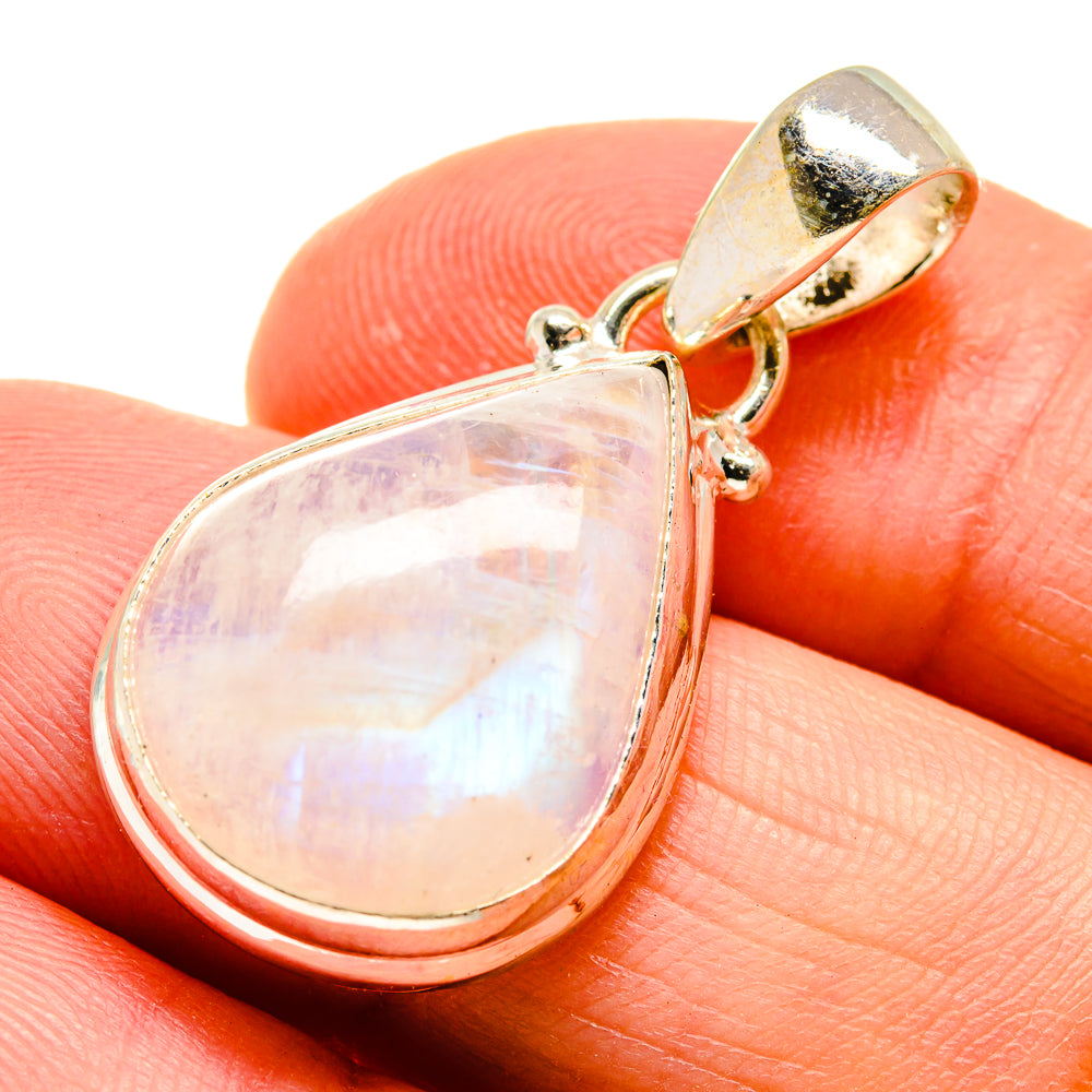 Rainbow Moonstone Pendants handcrafted by Anasilvercos - PD740457