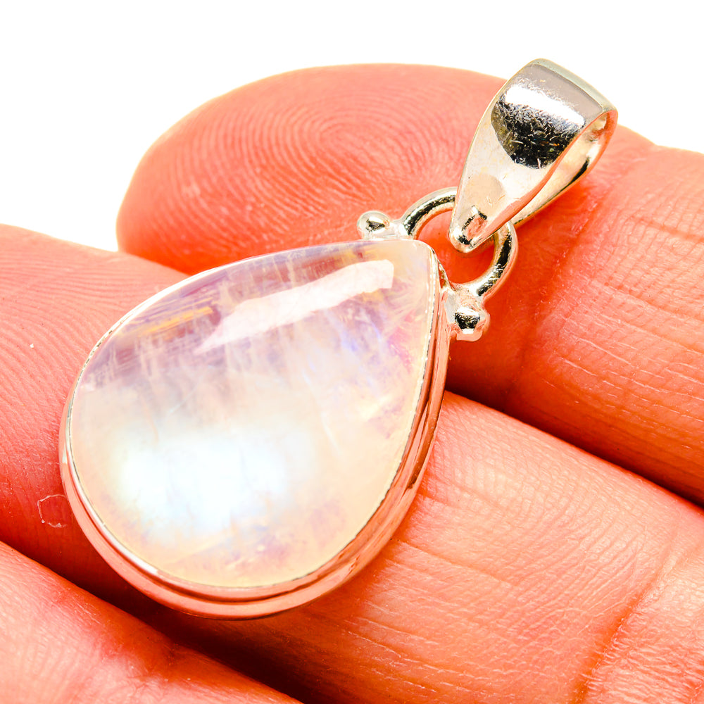Rainbow Moonstone Pendants handcrafted by Anasilvercos - PD740461