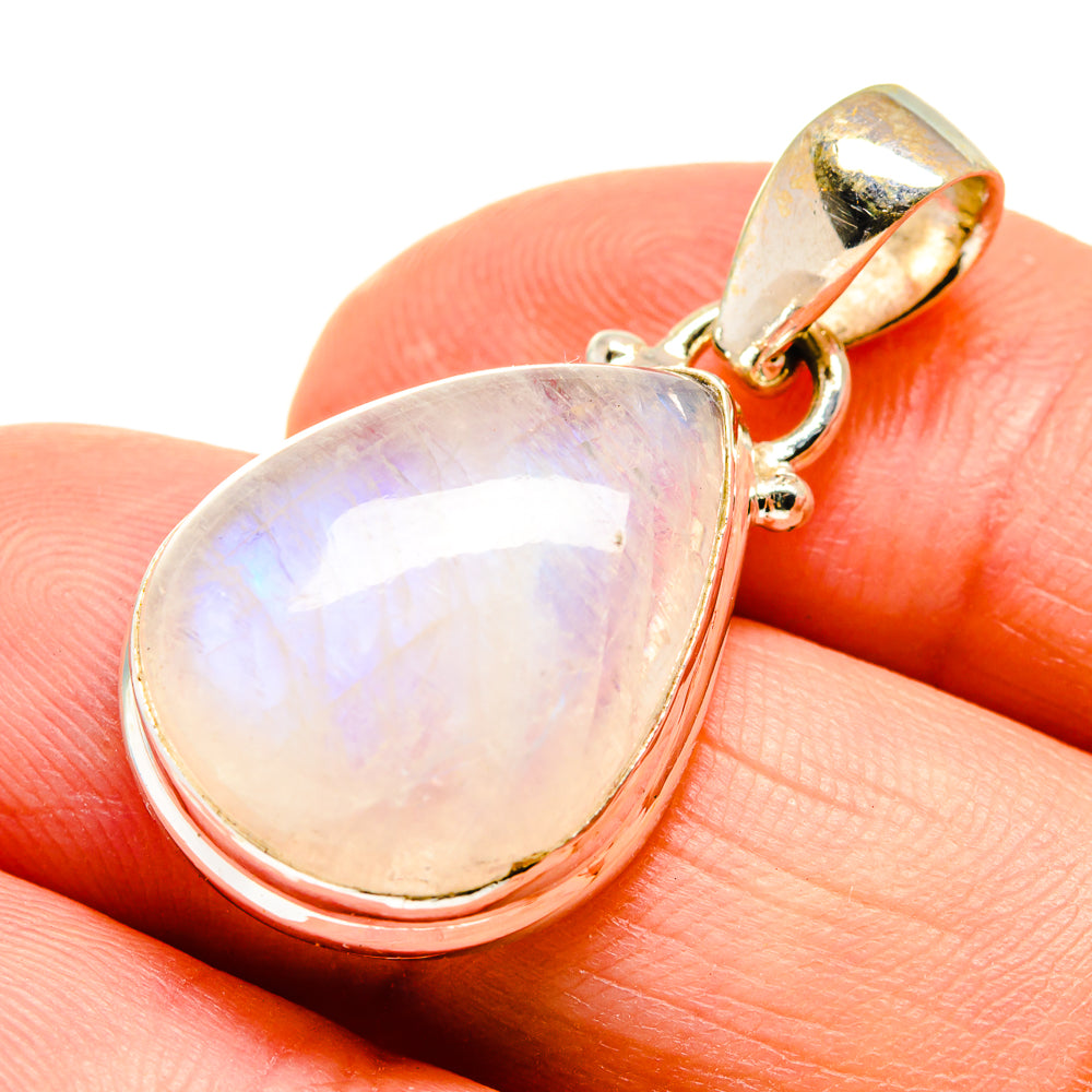 Rainbow Moonstone Pendants handcrafted by Anasilvercos - PD740466