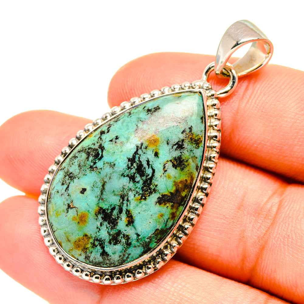 Tibetan Turquoise Pendants handcrafted by Anasilvercos - PD7406