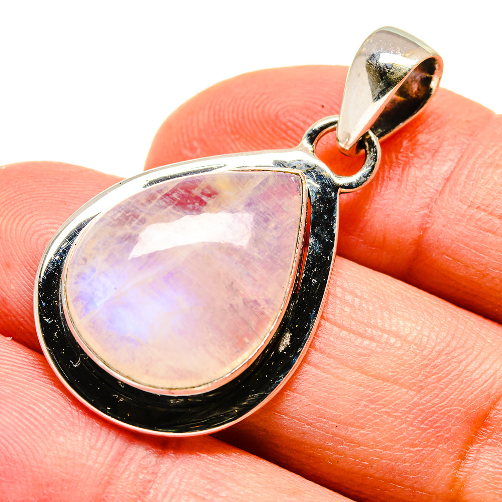 Rainbow Moonstone Pendants handcrafted by Anasilvercos - PD740624