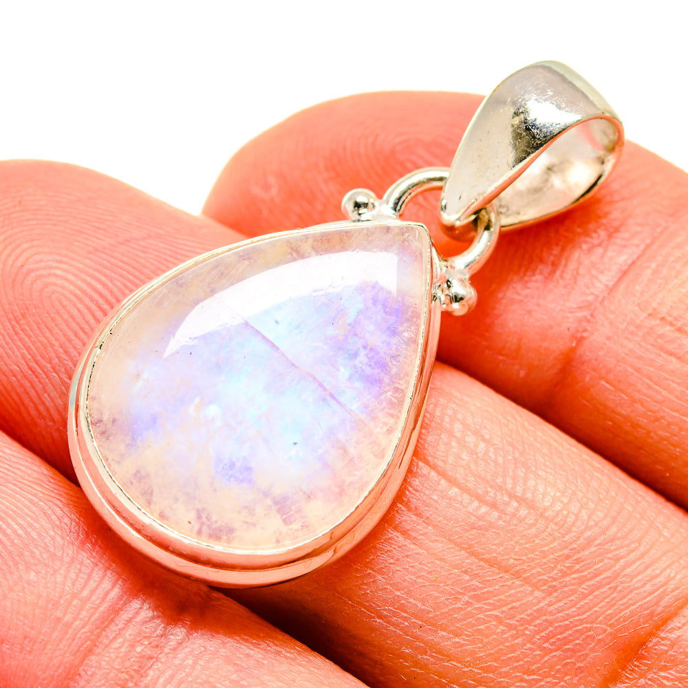 Rainbow Moonstone Pendants handcrafted by Anasilvercos - PD740631